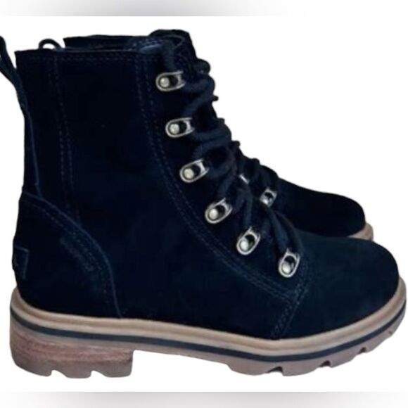 Sorel Lennox Lace Up - Boots - Black - Women's - Size 6. Black suede waterproof - Picture 9 of 11